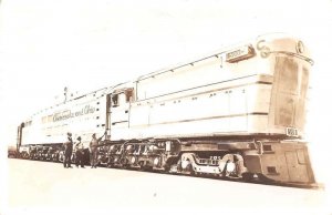 Chesapeake Ohio Railway Coal Burning Steam Locomotive Real Photo PC AA38031