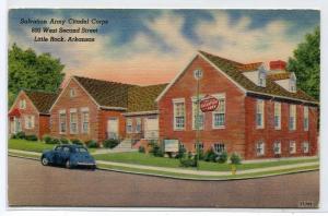 Salvation Army Citadel Corps Little Rock Arkansas linen postcard