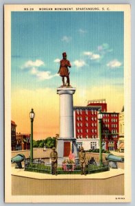 Vintage South Carolina Postcard - Morgan Monument   Spartanburg