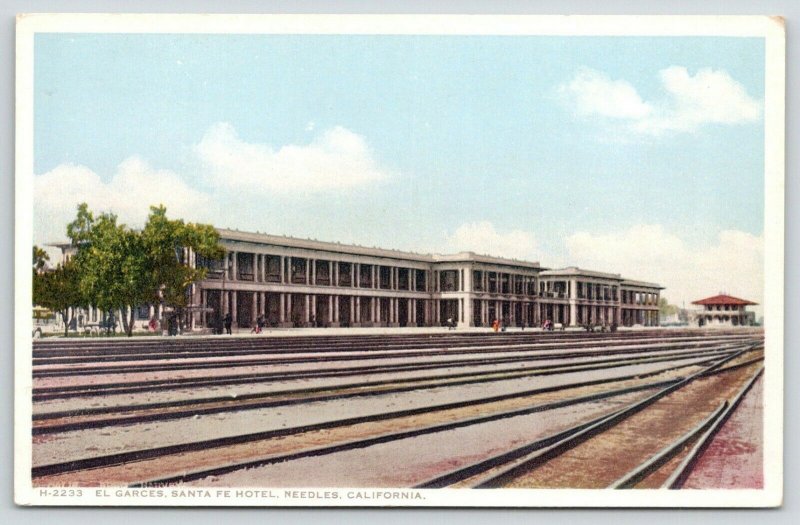 Needles California~El Garces~Santa Fe Hotel~Lots of Train Tracks~c1910 