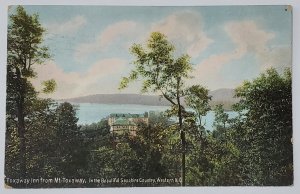 North Carolina Toxaway Inn from Mt. Toxaway 1909 Ashville NC Postcard T5