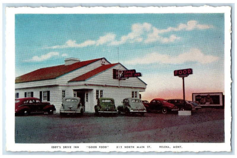 c1920's Eddy's Drive Inn North Main Street Helena Montana MT Unposted Postcard