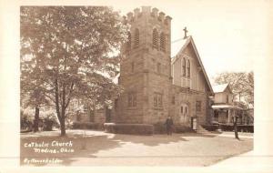 Medina Ohio Catholic Church Real Photo Antique Postcard K48949