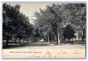 Quincy Illinois IL Postcard Main Street Looking West From 16th Street 1905