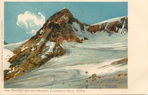 Austria Tyrol Mountaineering Der Becher Artist's Litho 1900s by CARL SCHMIDT