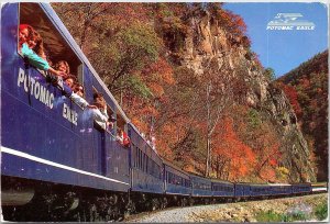 VINTAGE CONTINENTAL SIZE POSTCARD THE POTOMAC EAGLE SCENIC WEST VIRGINIA RAIL