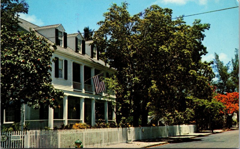 Vtg 1950s The Audubon House Key West Florida FL Unused Postcard