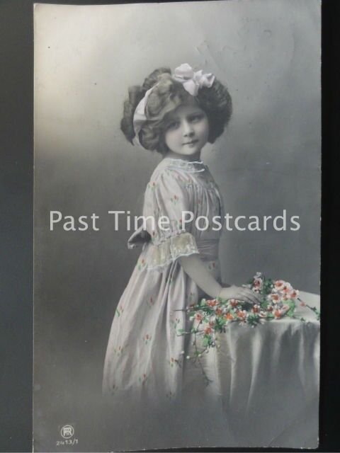 c1912 RP, Little Girl - by Alfred Stiebel, Alpha Series No 2413