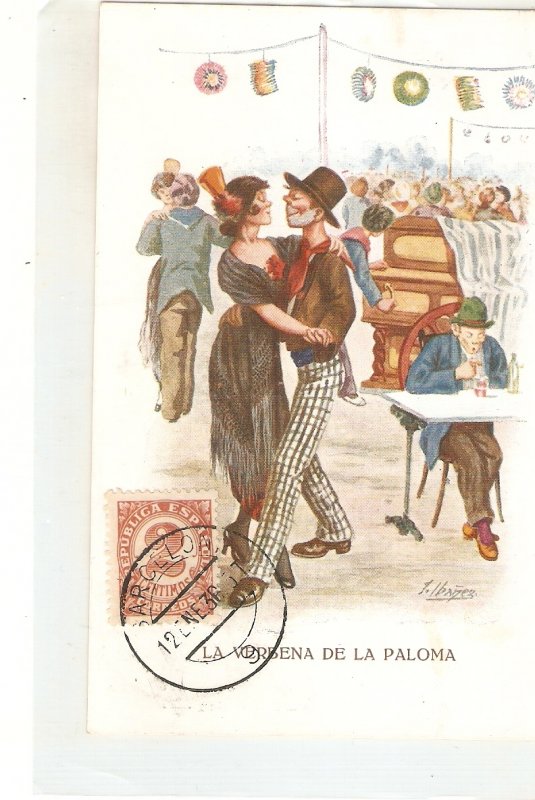 ·J. IBAÑEZ..Madrid. La Verbena de la Paloma dance Vintage Spanish postcard