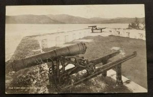 Vintage Unposted Picture Postcard Old Fort and Guns Lucea Jamaica