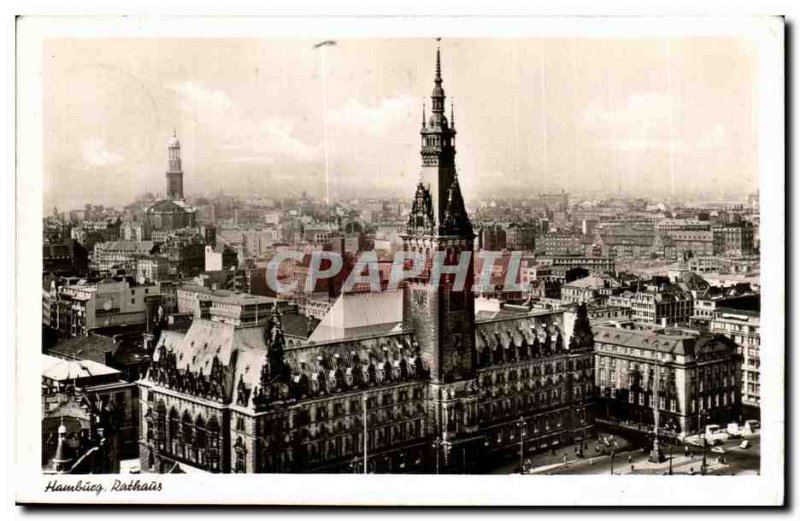 Old Postcard Hamburg Rathaus