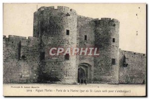 Old Postcard Acute Dead Porte De La Marine