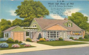 Postcard Massachusetts Roxbury Model Gift Home of 1952 Tichnor Bros 23-2173