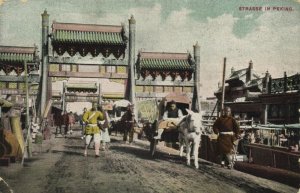 china, PEKING PEIPING 北京, Street Scene (1918) Postcard