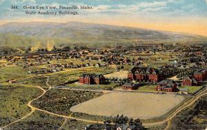 Pocatello Idaho State Academy Bldgs Birdseye View Antique Postcard K46045