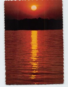 Postcard Moonlight Over Lake Mendota, Madison, Wisconsin