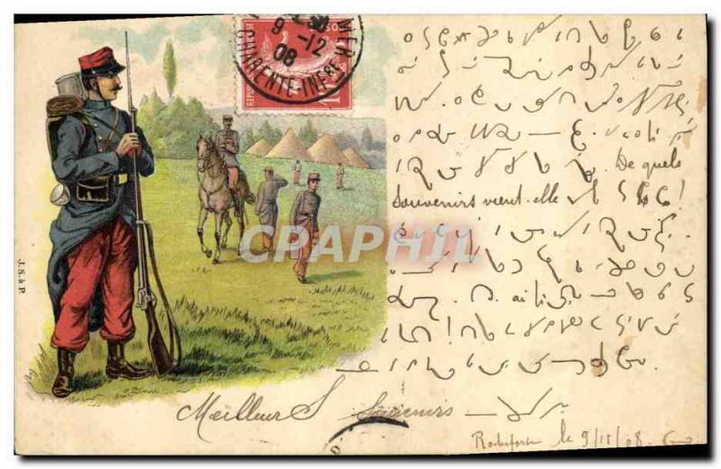 Postcard Old Army Soldier