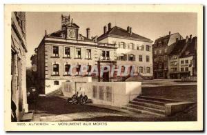 Old Postcard Altkirch Monument Aux Morts Army