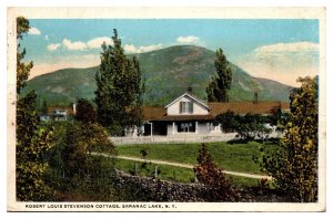 1921 Robert Louis Stevensons Cottage, Saranac Lake, Adk Mtns, NY Postcard