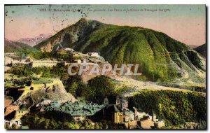 Old Postcard Briancon General view Forts and the Croix de Bretagne