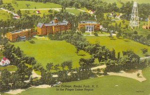 KEUKA PARK, NY New York  KEUKA COLLEGE~Bird's Eye View  WATER TOWER  Postcard