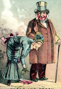 1880s Frear's Troy Cash Bazaar Comical Children Tricking Old Couple F107