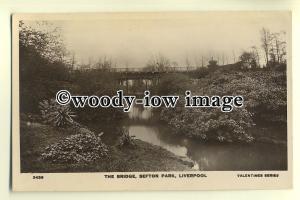 tp0254 - Lancs - The Bridge over River, in Sefton Park, c1907 - postcard 