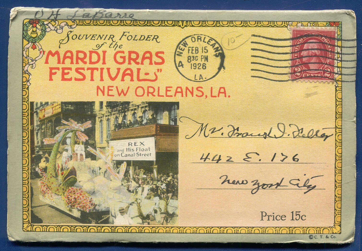 New Orleans Louisiana Mardi Gras 1920s Postcard Folder Pf119 United States Louisiana New 