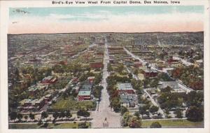 Iowa Des Moines Birds Eye View From Capitol Dome