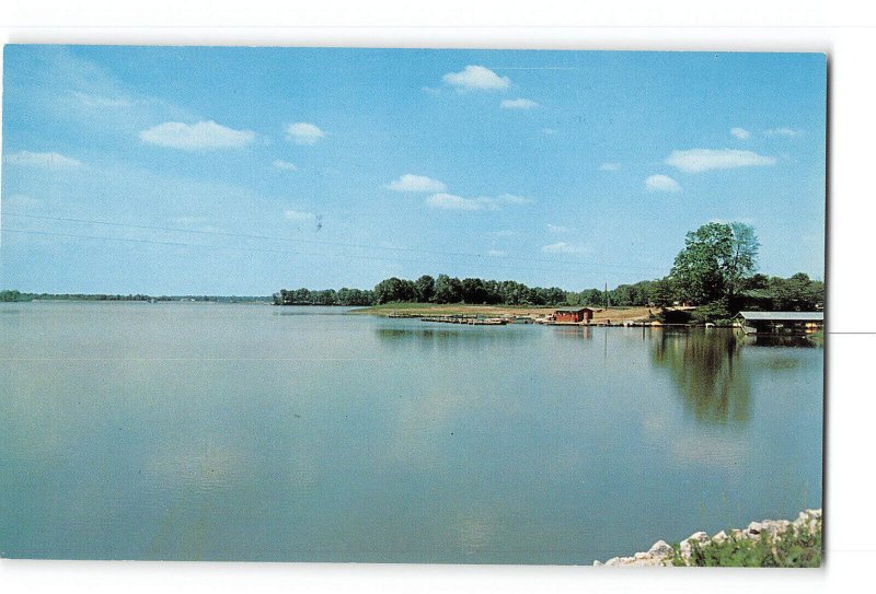 Noblesville Indiana IN Vintage Postcard Morse Docks at Carrigan Bridge