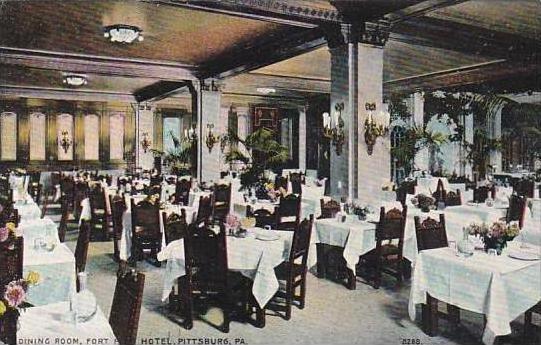 Pennsylvania Pittsburg Dining Room Fort Pier Hotel