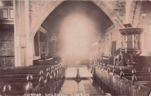 Childwell Church Interior Liverpool Antique 1904 Real Photo Postcard