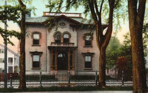 Vintage Postcard Now And Then Club House Washington Square Salem Massachusetts