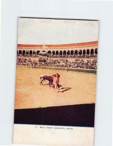 Postcard Bull Fight Valencia Spain Europe