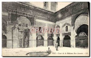 Postcard Old Fez Court of the Madrasa Bou Anania