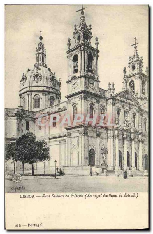 Postcard Old Lisboa Real Basilica da Estrela