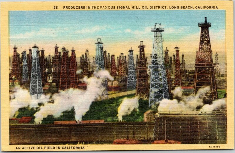 Signal Hill Oil District Oil Rigs Oil Field Long Beach California