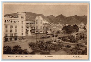 c1920's Entrance Hotel Orotava Santa Cruz De Tenerife Spain Unposted Postcard