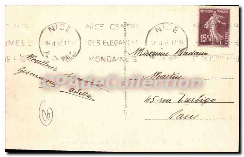 Postcard Old EZE drive from the Grande Corniche