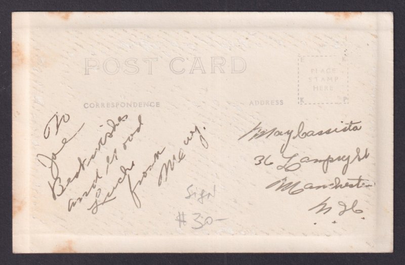 UNITED STATES, RPPC Postcard, Autograph Billy Willis