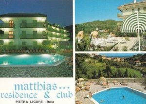 Matthias Residence Swmming Pool Club Pietra Ligure Portugal 1980s Postcard