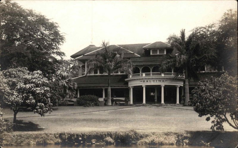 Oahu Hawaii HI Haleiwa Hotel c1920s-30s Unidentified Real Photo Postcard