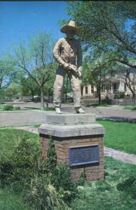 Famed Cowboy Statue Dodge City Kansas KS Unused Vintage Postcard D25