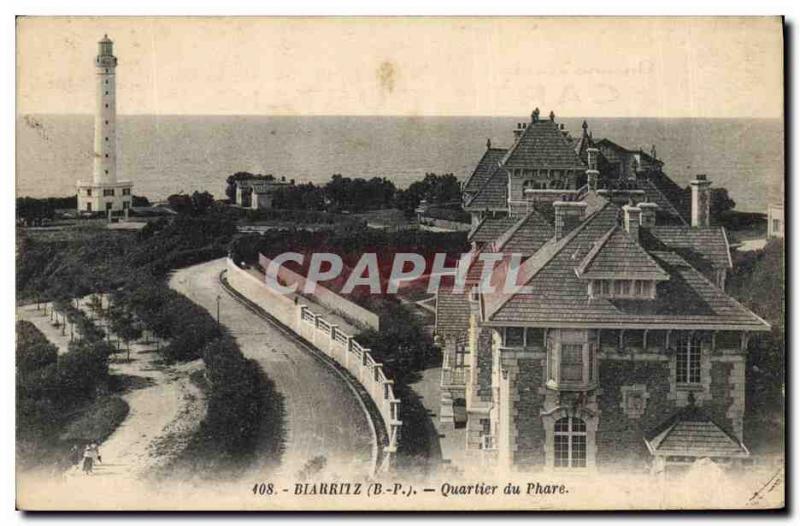 Old Postcard Biarritz Lighthouse District