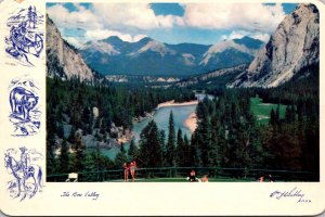 Canada Banff The Bow Valley From The Terrace Of The banff Springs Hotel