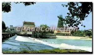 Old Postcard Nogent S Seine Aube Deversoir and the Beach