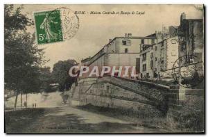 Postcard Old Prison Riom Central House and ramp Layat