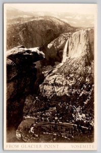 Yosemite CA View From Glacier Point RPPC Postcard B35