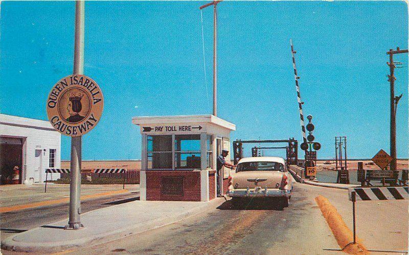 Entrance Queen Isabella 1957 Laguna Madre PORT ISABEL TEXAS Whaley postcard 3939