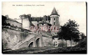 Old Postcard Saumur Le Chateau Fort Les Fosses